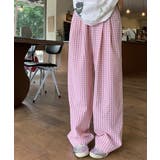 チェック柄ワイドパンツ ハイウエスト薄手 | Miniministore | 詳細画像14 