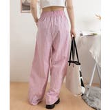 チェック柄ワイドパンツ ハイウエスト薄手 | Miniministore | 詳細画像35