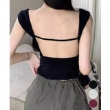 カップ付き タンクトップ バックオープン | Miniministore | 詳細画像1