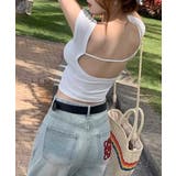 カップ付き タンクトップ バックオープン | Miniministore | 詳細画像6
