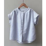 ストライプシャツブラウスフレンチスリーブ | Miniministore | 詳細画像18 