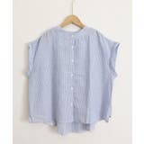 ストライプシャツブラウスフレンチスリーブ | Miniministore | 詳細画像25 