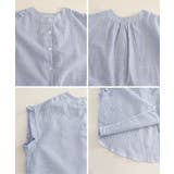 ストライプシャツブラウスフレンチスリーブ | Miniministore | 詳細画像27 