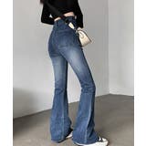 韓国風セミフレアデニムパンツ レディース | Miniministore | 詳細画像5 