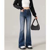 韓国風セミフレアデニムパンツ レディース | Miniministore | 詳細画像8 