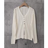 針抜きシアーカーディガン透かし編みニット | Miniministore | 詳細画像18