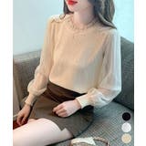 ニットトップスレース切り替えブラウス春服 | Miniministore | 詳細画像1 