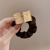 プレート付きシュシュ 大人っぽいヘアゴム | Miniministore | 詳細画像16 