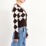 アーガイル柄 ニットカーディガン レトロ | Miniministore | 詳細画像16 