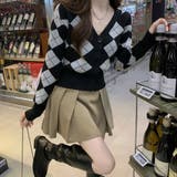 アーガイル柄 ニットカーディガン レトロ | Miniministore | 詳細画像7 
