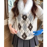 アーガイル柄 クルーネックニットセーター | Miniministore | 詳細画像8