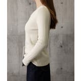 裏起毛ニットトップス Vネックリブニット | Miniministore | 詳細画像18 