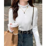 裏起毛 ハイネックニットトップスフリル襟 | Miniministore | 詳細画像10 