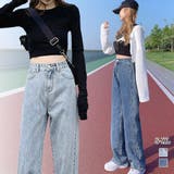 ストレートデニムパンツ ハイウエスト美脚 | Miniministore | 詳細画像1 