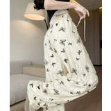 蝶柄ワイドパンツ ダメージロングパンツ夏 | Miniministore | 詳細画像12 