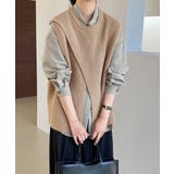 リブニットベスト 前後スリットニットジレ | Miniministore | 詳細画像12