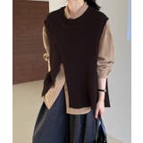 リブニットベスト 前後スリットニットジレ | Miniministore | 詳細画像17