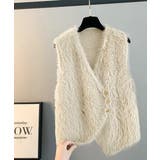 ふわふわファーベストVネックニットベスト | Miniministore | 詳細画像16