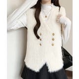 ふわふわファーベストVネックニットベスト | Miniministore | 詳細画像5