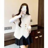 ふわふわファーベストVネックニットベスト | Miniministore | 詳細画像6