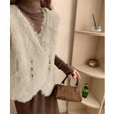 ふわふわファーベストVネックニットベスト | Miniministore | 詳細画像9