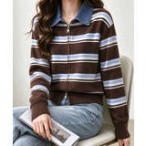 おしゃれニットトップスレディース 大人カジュアルカーディガン配色ポロカラー セー… | SUNSHINE CLOSET | 詳細画像11