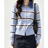 おしゃれニットトップスレディース 大人カジュアルカーディガン配色ポロカラー セー… | SUNSHINE CLOSET | 詳細画像13