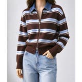 おしゃれニットトップスレディース 大人カジュアルカーディガン配色ポロカラー セー… | SUNSHINE CLOSET | 詳細画像8