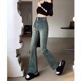 レトロ セミフレアデニムパンツレディース | Miniministore | 詳細画像3 