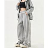 ワイドスウェットパンツ脚長 レースライン | Miniministore | 詳細画像12