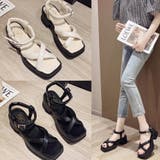 厚底サンダル スクエアトゥ レディース | Miniministore | 詳細画像11