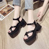 厚底サンダル スクエアトゥ レディース | Miniministore | 詳細画像4
