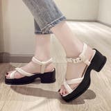 厚底サンダル スクエアトゥ レディース | Miniministore | 詳細画像9