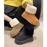 厚底ムートンブーツ 裏起毛ショートブーツ | Miniministore | 詳細画像1 