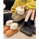 厚底ムートンブーツ 裏起毛ショートブーツ | Miniministore | 詳細画像14 
