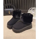 厚底ムートンブーツ 裏起毛ショートブーツ | Miniministore | 詳細画像16 