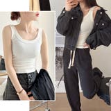 リブ タンクトップ レディース 無地 | Miniministore | 詳細画像9