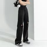 カットダメージ デニムパンツ ストリート | Miniministore | 詳細画像5 