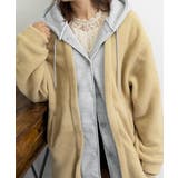 ボアロングパーカーレイヤード風ボアコート | Miniministore | 詳細画像16
