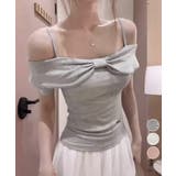 リボン オフショルダートップスレディース | Miniministore | 詳細画像1 