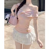リボン オフショルダートップスレディース | Miniministore | 詳細画像15 