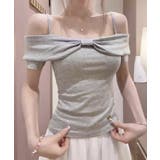 リボン オフショルダートップスレディース | Miniministore | 詳細画像2 