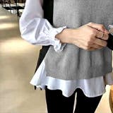 シャツブラウス ニットベスト 2点セット | Miniministore | 詳細画像16