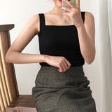 リブニット タンクトップ スクエアネック | Miniministore | 詳細画像4 