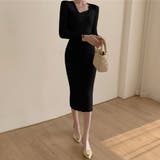 タイト ニットワンピース クロスネック | Miniministore | 詳細画像5