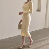 タイト ニットワンピース クロスネック | Miniministore | 詳細画像9