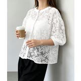 レースブラウスレディースシアーシャツ上品 | Miniministore | 詳細画像10 