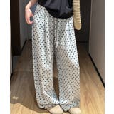 ドット柄ワイドパンツ韓国風春夏ラフパンツ | Miniministore | 詳細画像15 