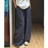 ドット柄ワイドパンツ韓国風春夏ラフパンツ | Miniministore | 詳細画像3 