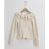 フリルニットトップス オフショルダー秋服 | Miniministore | 詳細画像33 